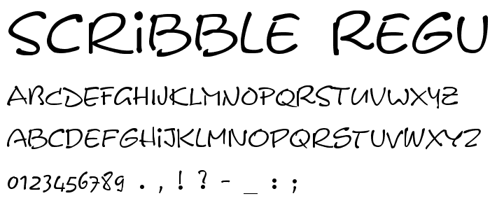 Scribble Regular font